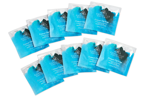 Biodegradable Coconut Oil Wipes from Conscious Coconut