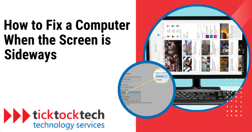 How to fix computers when the screen is sideways Computer Repair