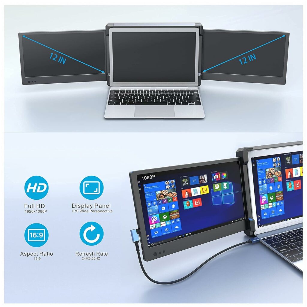 Increase Your Efficiency  Dual Laptop Display : Quality and Mobility