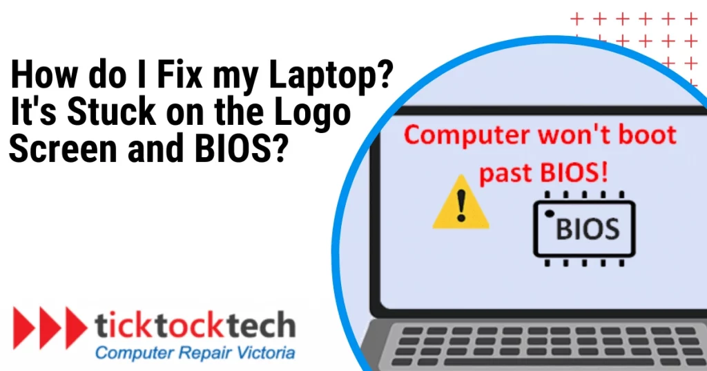How to fix a laptop stuck on the logo screen and BIOS
