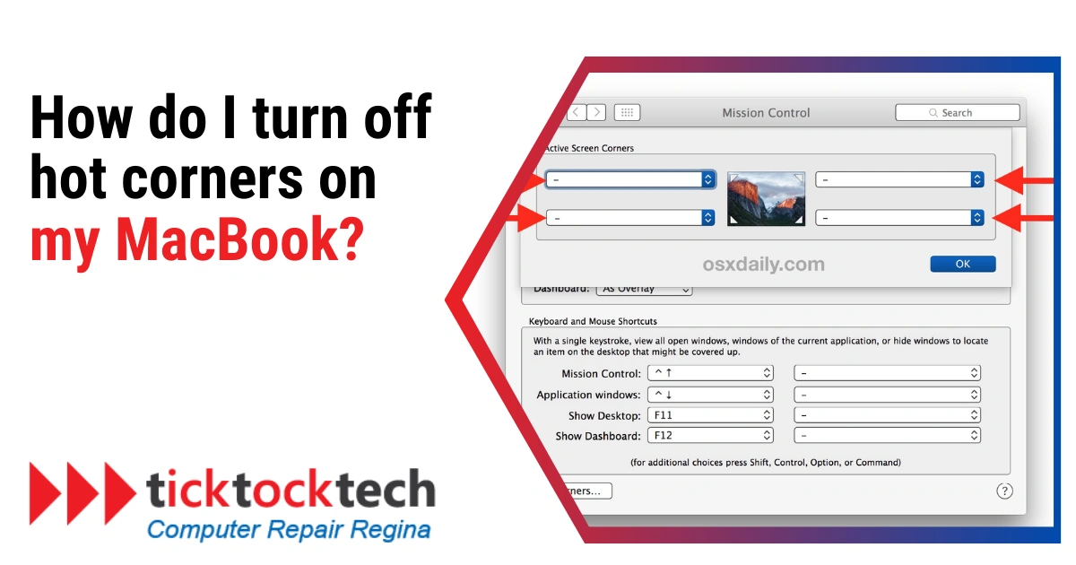 How do I turn off hot corners on my MacBook?