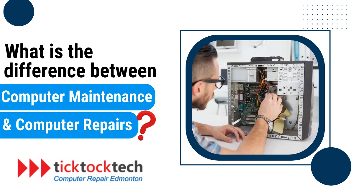 Differences between computer maintenance and computer repair?