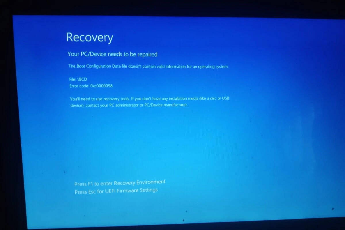How to Fix “Your PC Device Needs to be Repaired” Error